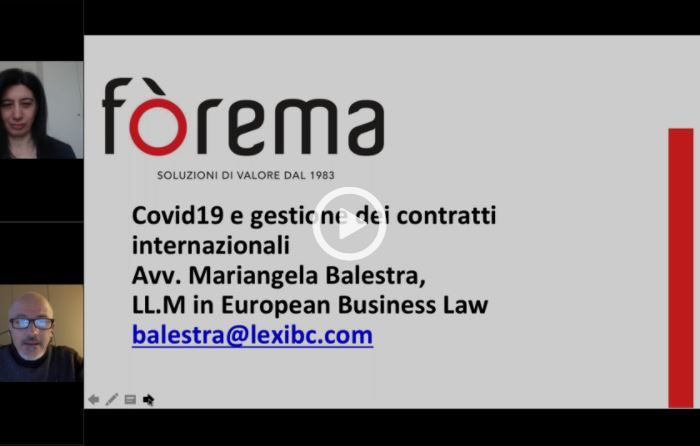 Webinar covid e gestione contratti internazionali